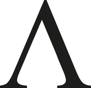 Lambda sign Stock Illustration