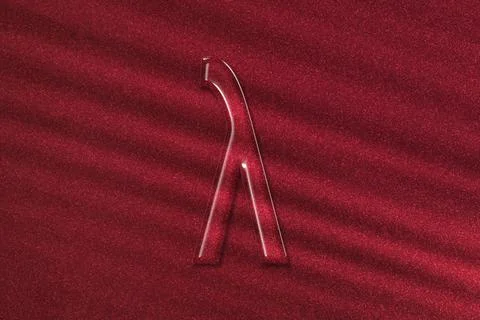 Lambda sign. Lambda letter, Greek alphabet Symbol Stock Illustration