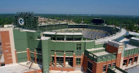 Aerial Photo Of Lambeau Field Stock Photo - Download Image Now