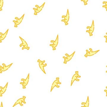 Lambeosaurus dinosaur vector seamless pattern sign Stock Illustration