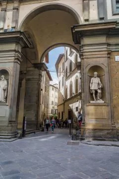 Via Lambertesca close up Stock Photos