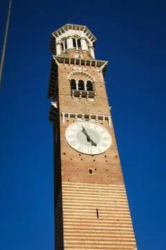 Lamberti Tower in Verona Stock Photos