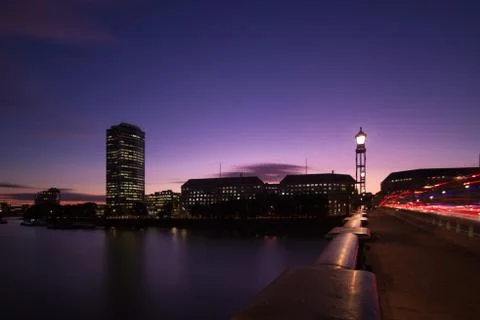 Lambeth Bridge at Dusk Stock Photos