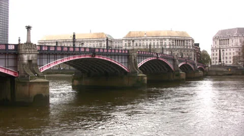 Lambeth bridge over the river Thames in London Stock-Footage 23116796