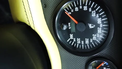 Lamborghini car dashboard.(vertical video). Stock Footage 154159903