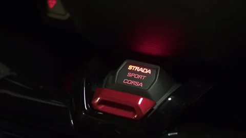 Lamborghini drive mode selector Video stock 330887655