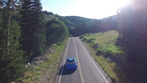 Lamborghini Driving In Mountains 4k Stock Footage 103553733