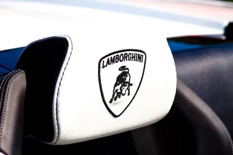 Lamborghini Headrest Foto stock