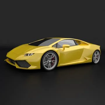 Lamborghini Huracan racing car restyled 3D Model