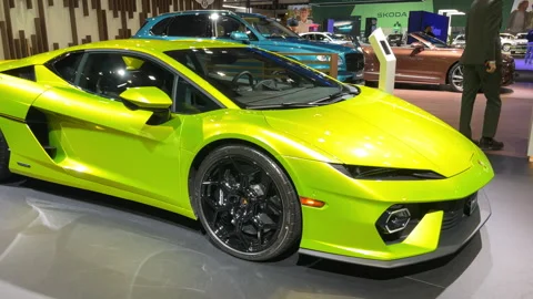 Lamborghini Temerario mid-engine plug-in hybrid sports car Stock Footage 300170511