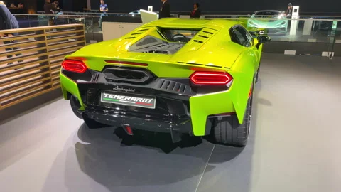 Lamborghini Temerario mid-engine plug-in hybrid sports car Video stock 300170547