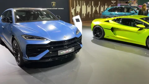 Lamborghini Urus SE and Lamborghini Temerario Stock Footage 299907108