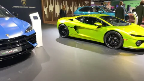 Lamborghini Urus SE and Lamborghini Temerario Stock Footage 300174049