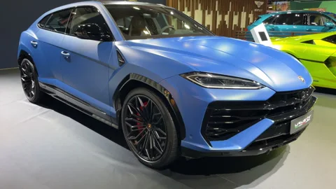 Lamborghini Urus SE performance SUV Stock Footage 299703201