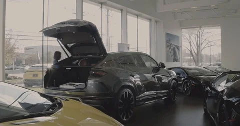 Lamborhgini Urus rear cargo space Stock Footage 105122288