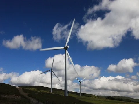 Lambrigg Wind Farm is Located on Lambrigg Fell in Cumbria, Northern England Stock Footage 76886349