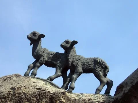A lambs statue Stock Photos