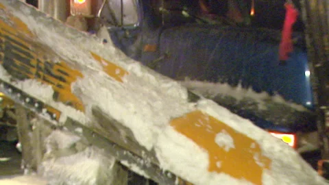 Lambton Ont, Canada Dec 12 2010 Historic blizzard strands thousands on highway Stock Footage 323576208