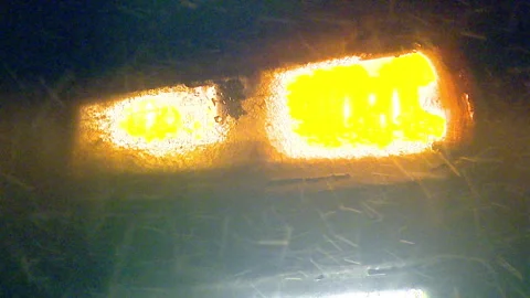 Lambton Ont, Canada Dec 12 2010 Historic blizzard strands thousands on highway Stock Footage 323576290