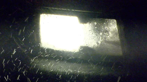 Lambton Ont, Canada Dec 12 2010 Historic blizzard strands thousands on highway Stock Footage 323576292