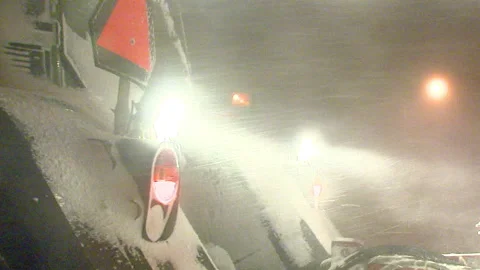 Lambton Ont, Canada Dec 12 2010 Historic blizzard strands thousands on highway Stock Footage 323576422