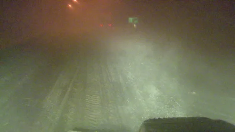 Lambton Ont, Canada Dec 12 2010 Historic blizzard strands thousands on highway Stock Footage 323576517