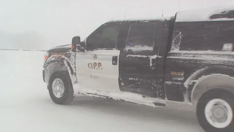 Lambton Ont, Canada Dec 12 2010 Historic blizzard strands thousands on highway Stock Footage 323578247