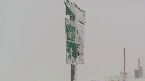 Lambton Ont, Canada Dec 12 2010 Historic blizzard strands thousands on highway Stock Footage 323578326