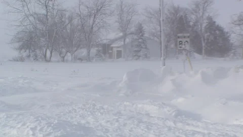 Lambton Ont, Canada Dec 12 2010 Historic blizzard strands thousands on highway Stock Footage 323578500