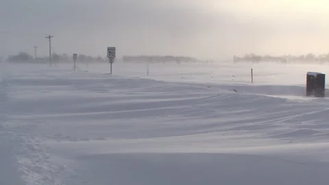 Lambton Ont, Canada Dec 12 2010 Historic blizzard strands thousands on highway Stock Footage 323578538