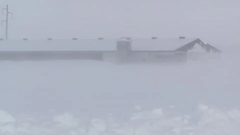 Lambton Ont, Canada Dec 12 2010 Historic blizzard strands thousands on highway Stock Footage 323578542
