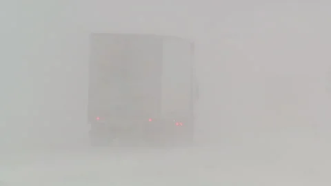 Lambton Ont, Canada Dec 12 2010 Historic blizzard strands thousands on highway Stock Footage 323578607