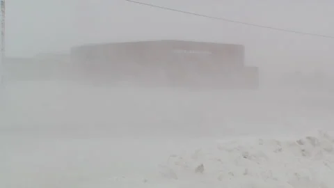 Lambton Ont, Canada Dec 12 2010 Historic blizzard strands thousands on highway Stock Footage 323578637