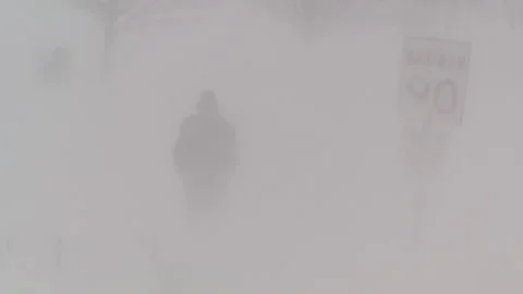 Lambton Ont, Canada Dec 12 2010 Historic blizzard strands thousands on highway Stock Footage 323579143
