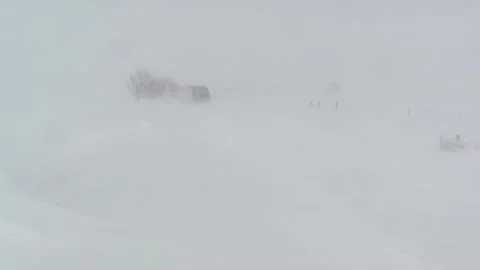 Lambton Ont, Canada Dec 12 2010 Historic blizzard strands thousands on highway Stock Footage 323579267