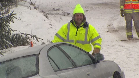 Lambton Ont, Canada Dec 12 2010 Historic blizzard strands thousands on highway Stock Footage 323579315