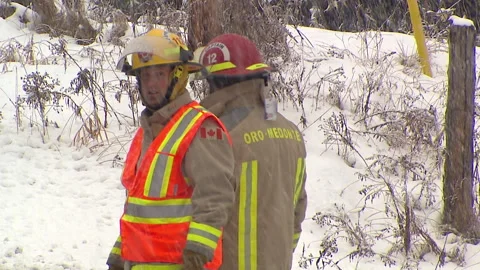 Lambton Ont, Canada Dec 12 2010 Historic blizzard strands thousands on highway Stock Footage 323579342