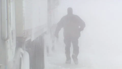 Lambton Ont, Canada Dec 12 2010 Historic blizzard strands thousands on highway Stock Footage 323579437