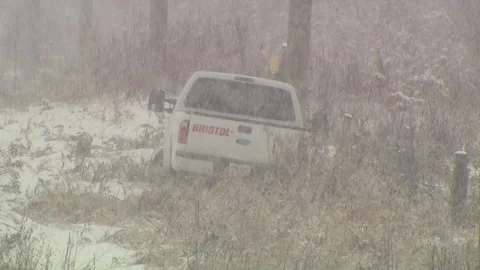 Lambton Ont, Canada Dec 12 2010 Historic blizzard strands thousands on highway Stock Footage 323579501