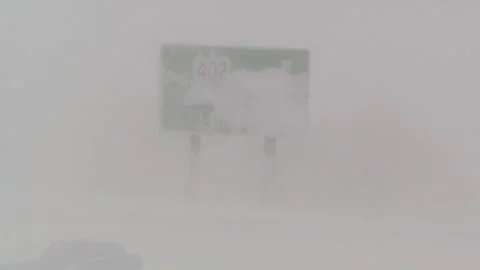 Lambton Ont, Canada Dec 12 2010 Historic blizzard strands thousands on highway Stock Footage 323579600