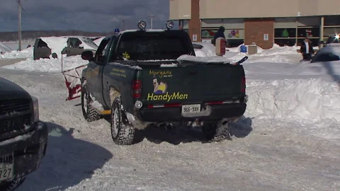 Lambton Ont, Canada Dec 12 2010 Historic blizzard strands thousands on highway Stock Footage 323579774