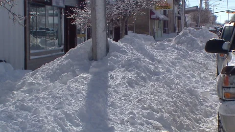 Lambton Ont, Canada Dec 12 2010 Historic blizzard strands thousands on highway Stock Footage 323579811