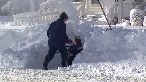 Lambton Ont, Canada Dec 12 2010 Historic blizzard strands thousands on highway Stock Footage 323579836
