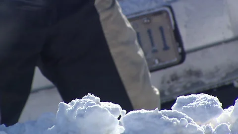 Lambton Ont, Canada Dec 12 2010 Historic blizzard strands thousands on highway Stock Footage 323579863