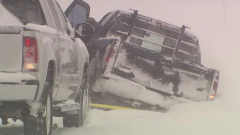 Lambton Ont, Canada Dec 12 2010 Historic blizzard strands thousands on highway Stock Footage 323580069