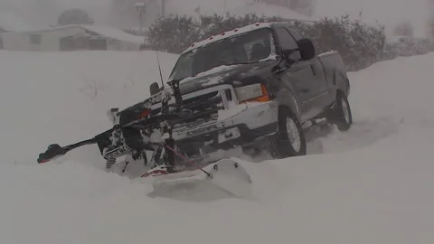 Lambton Ont, Canada Dec 12 2010 Historic blizzard strands thousands on highway Stock Footage 323580187