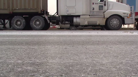 Lambton Ont, Canada Dec 12 2010 Historic blizzard strands thousands on highway Stock Footage 323580321