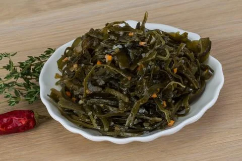Laminaria salad Stock Photos