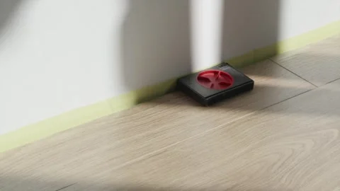 Laminate floor underlayment with tapping block and wall tape 스톡 동영상 346159819
