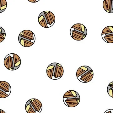 Laminate flooring installation vector seamless pattern Stock Illustration